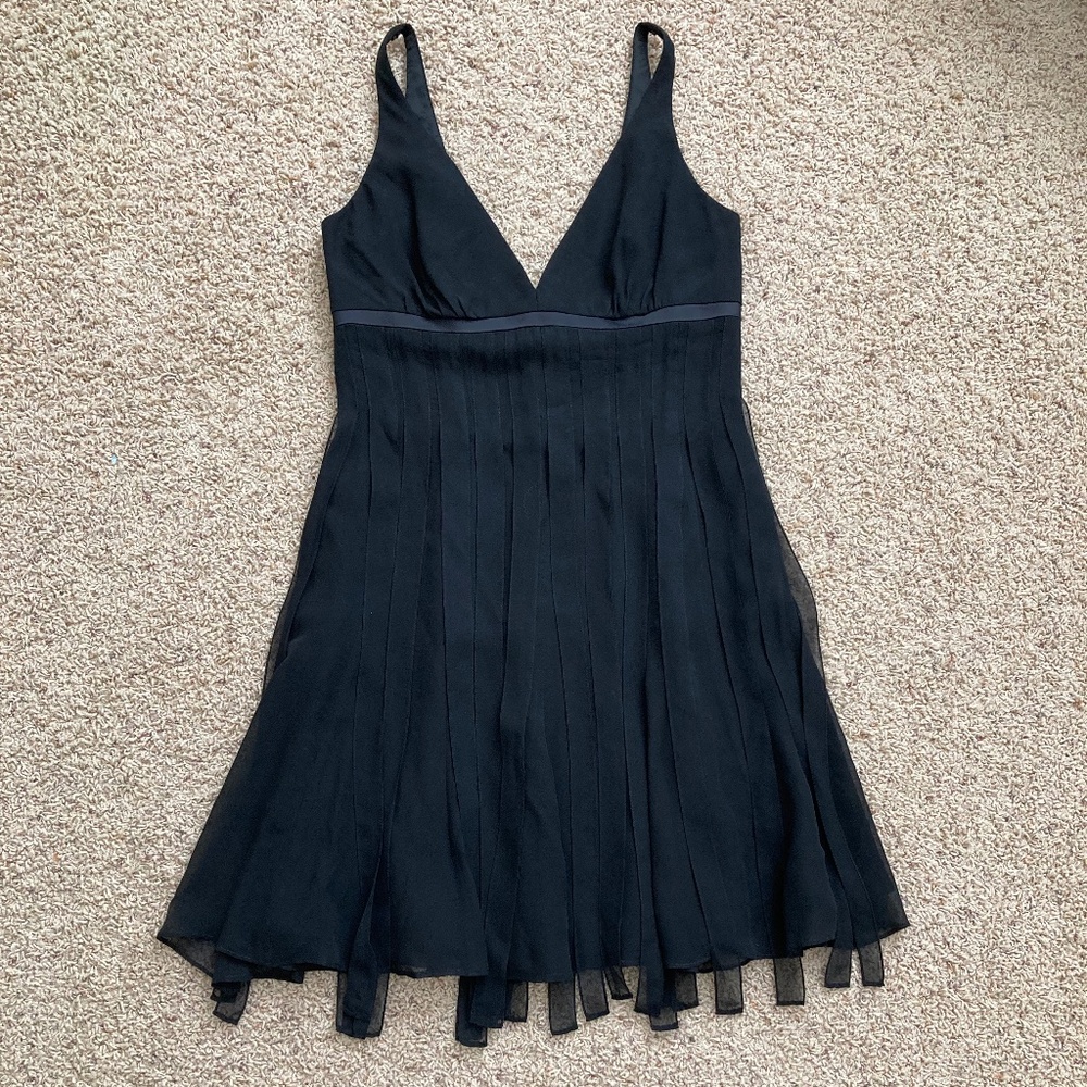 Carmen Marc Valvo Silk Black Dress size 8